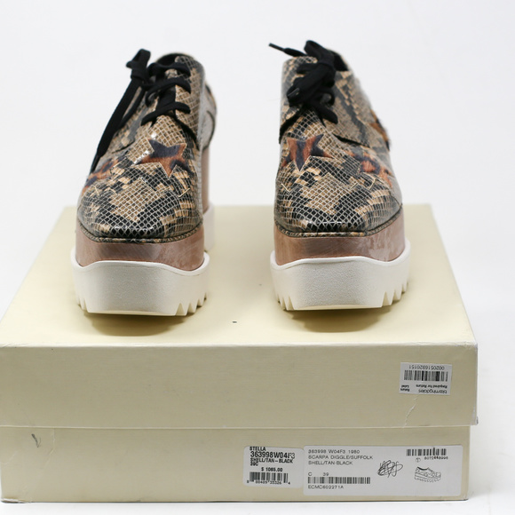 Stella Mccartney Elyse Faux Snake&Leopard Oxfords - Picture 5 of 5